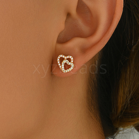 Vintage Casual Brass Irregular Stud Earrings for Women KL3574-4-1