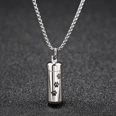 Stainless Steel Column Pendant Necklaces for Women SF8174-5-1
