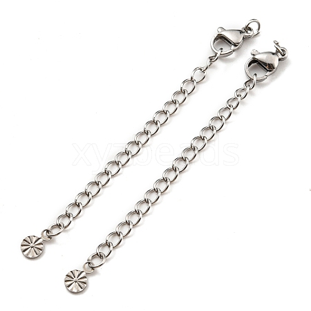 Tarnish Resistant 304 Stainless Steel Curb Chain Extender STAS-G310-07P-1