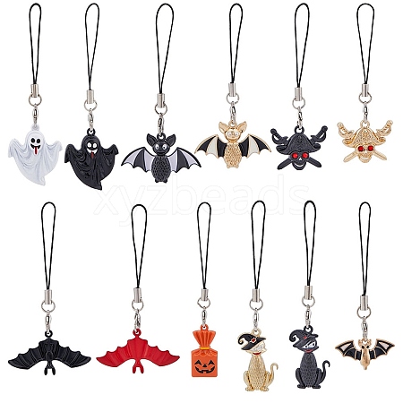 SUPERFINDINGS Cell Phone Straps for Halloween HJEW-FH0006-48-1