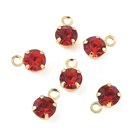 Brass Glass Charms KK-C097-08G-01-1