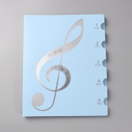 Plastic Piano Sheet Folder AJEW-WH20001-11B-1