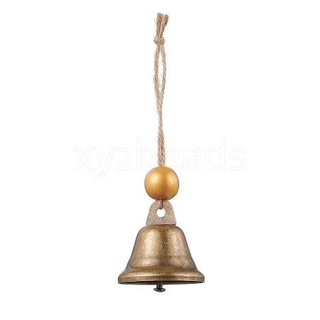 Iron Bell Pendant Decoration HJEW-JM02235-03-1