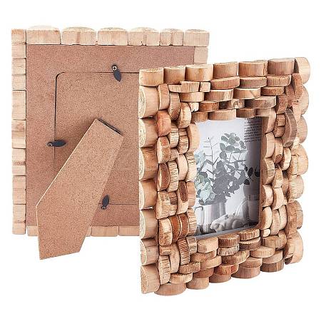 Natural Wood Photo Frames DJEW-WH0007-42-1