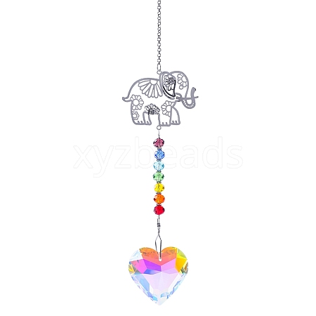 Faceted Heart Glass Suncatchers PW-WGADEF4-04-1