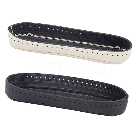   2Pcs 2 Colors PU Leather Oval Bottom FIND-PH0003-33-1