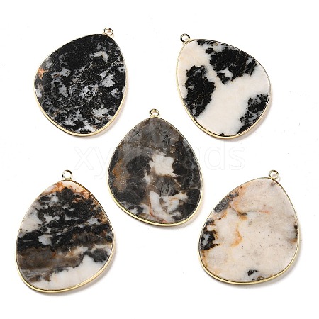 Natural Zebra Jasper Pendants G-K347-02G-02-1