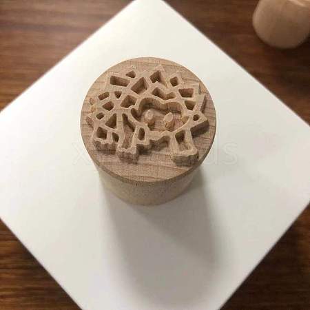 Wood Wax Seal Stamp AJEW-WH0122-004-1