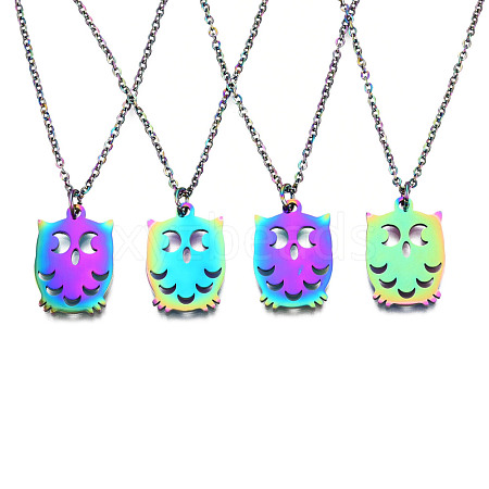 201 Stainless Steel Pendants Necklaces NJEW-S105-JN641-1