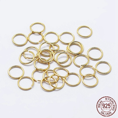 925 Sterling Silver Open Jump Rings STER-F036-02G-0.7x6mm-1