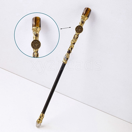 Natural Tiger Eye Twelve Constellation Magic Wand PW-WG31255-07-1