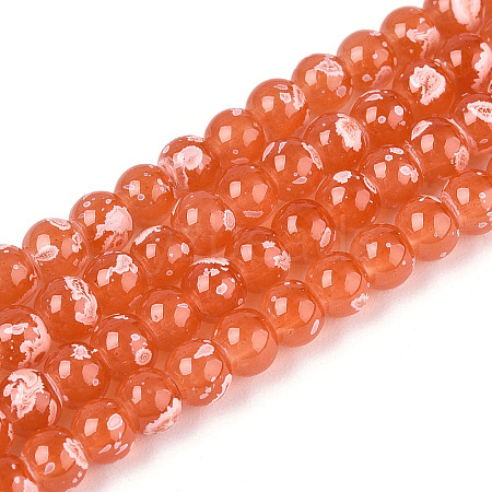 Baking Paint Glass Beads Strands DGLA-N015-4mm-04-1