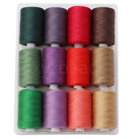 12 Colors Polyester Sewing Thread PW-WGD975A-02-1