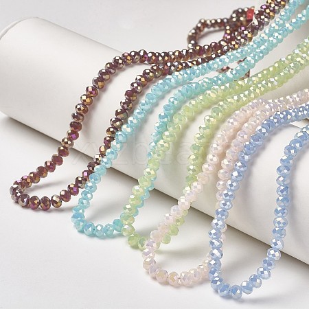 Electroplate Glass Beads Strands EGLA-A034-J6mm-T-1