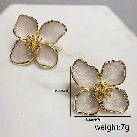 Fashionable Zinc Alloy Flower Stud Earrings RP5978-1