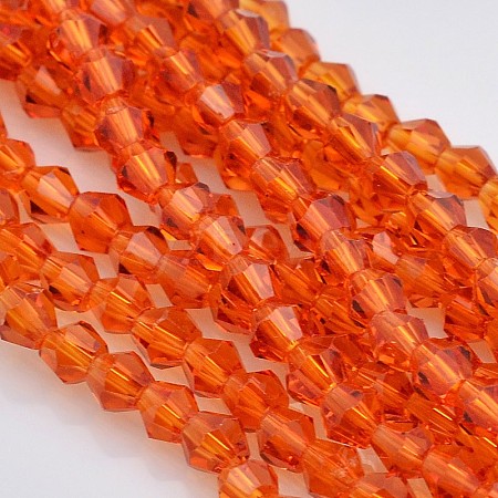 Faceted Bicone Glass Beads Strands EGLA-P017-3mm-06-1