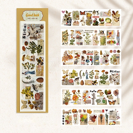 6 Sheets Plant Flower Series Washi Stickers PW-WG85DBD-04-1