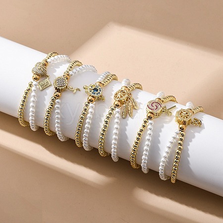 Brass Multi-strand Bracelets BJEW-M056-01G-1