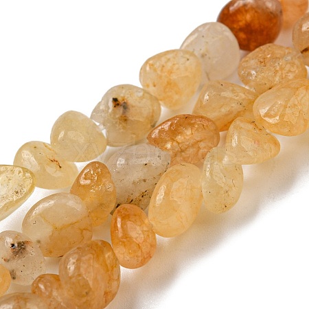 Natural Spring Yellow Jade Bead Strands G-F465-54-1