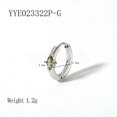 Elegant Stainless Steel Hoop Earrings QA3505-6-1