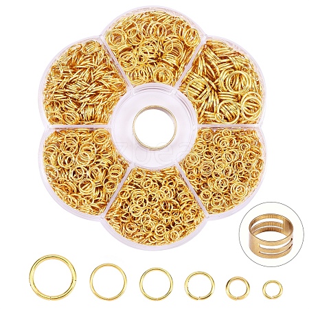 1874Pcs Iron Open Jump Rings Jump Rings with Brass Rings IFIN-SZ0001-29-1