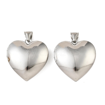 316 Stainless Steel Locket Pendants STAS-K321-12B-P-1