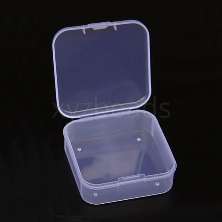 Square Plastic Bead Containers with Hinged Lid PW-WG65EE9-05-1