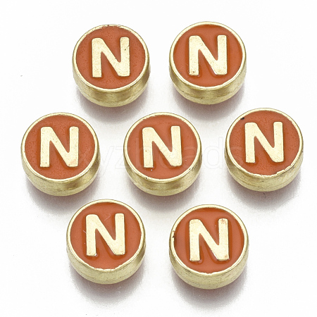 Alloy Enamel Beads ENAM-S122-028N-NR-1