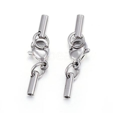 Tarnish Resistant 304 Stainless Steel Lobster Claw Clasps STAS-P146-A09-1.4mm-1