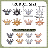 8Pcs 4 Colors Alloy Rhinestone Beads FIND-ME0002-80-2