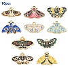 10Pcs 10 Styles Alloy Enamel Pendants FIND-YW0004-76-2