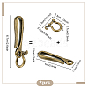 2Pcs Alloy Shackle Clasps with S Hook Clasps FIND-PH0026-11B-AB-4
