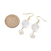 Acrylic Faceted Round Dangle Earrings EJEW-JE05833-3