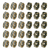 30Pcs 2 Styles Brass Rhinestone Rondelle Space Beads RB-TADJ0001-02-2
