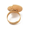 Matte Gold Alloy Adjustable Rings for Women LS-RJEW-K260-07F-4