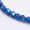 Electroplate Glass Beads Strands LAMP-F012-A-3