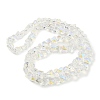 Electroplate Transparent Glass Beads Strands EGLA-G037-11A-AB01-2