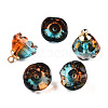 Transparent Spray Painted Glass Charms GLAA-N035-031-G02-2