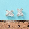 Rack Plating Brass Micro Pave Cubic Zirconia European Beads KK-H451-18S-3