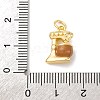 Brass Enamel Charms KK-Q098-31G-B-3