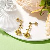 Flower Brass Dangle Earrings EJEW-TA00495-2