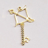 Alloy Open Back Bezel Pendants PALLOY-CJC0004-07G-04-1