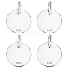 Beebeecraft 4Pcs 925 Sterling Silver Pendants STER-BBC0005-37B-1