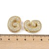 Brass Micro Pave Clear Cubic Zirconia Pendants KK-Z041-01G-G-3