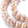 Opaque Baking Painted Glass Beads Strands EGLA-N006-006H-3