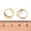 Brass Micro Pave Cubic Zirconia Hoop Earring Finding KK-N261-45G-3