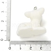 Flocky Opaque Resin Pendants RESI-G105-04J-3