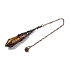 Natural Tiger Eye Pointed Dowsing Pendulum Big Pendants G-H285-06R-A02-4