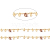Natural Assorted Stone Column Beaded Chains CHC-K012-01G-08-2