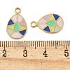 Ion Plating(IP) 304 Stainless Steel Enamel Charms STAS-U032-06G-01-3